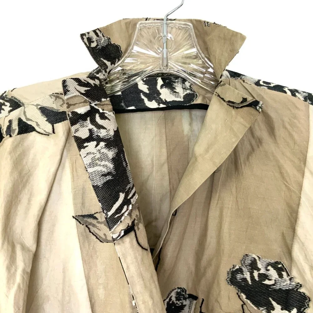 Annette Gortz Germany Art-to-Wear Textured Floral Sculptural Jacket Medium - Picture 6 of 16